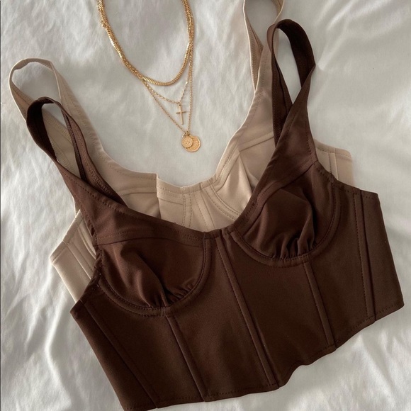 Wicked Fash Mariah Corset Top - Brown - Picture 2 of 4
